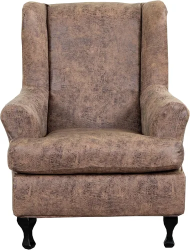 Vista 26 de CRFATOP 2 fundas elásticas para silla con respaldo de alas de mariposa, fundas de tela de elastano con respaldo de ala, fundas para sillón con parte