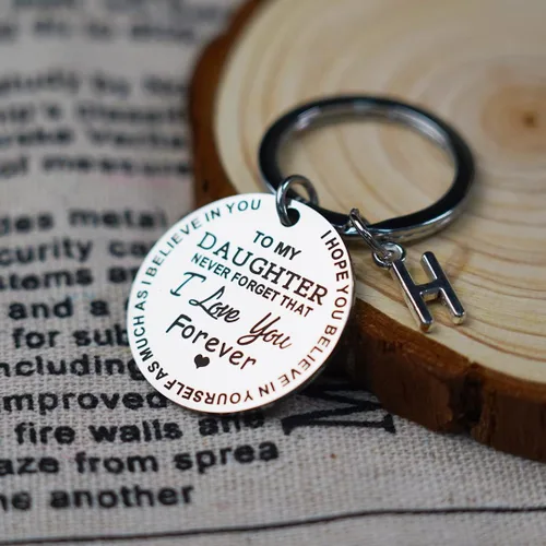 Vista 5 de To My Daughter Keychain Gifts From Mom Dad, Encouragement, Inspirational Gifts From Father Mother, Birthday Graduation Gifts