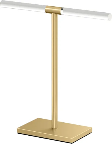 Vista 8 de Gatco 1444B, Soporte para Toallas de Mano Independiente con Base Rectangular Moderna, Latón Cepillado / 10.50" de ancho x 11.13" de alto Soporte