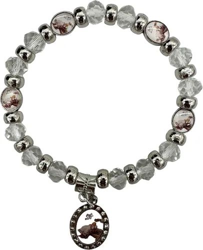 Vista 9 de Bautismo Favores Rosario Strech Pulsera Cruz Fiesta Recuerdos de Bautizo Católico Cristiano Recuerdos de Recuerdos de Recuerdos - 12 PCS
