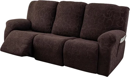 Vista 31 de Funda para Sillón Reclinable de 4 Piezas Elástica, Funda Deslizable de Sofá, Cubierta de Sofá para Sofá Reclinable de 1 Asiento, Protector