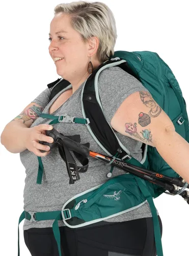 Vista 16 de Osprey Mochila de senderismo Tempest para mujer, verde, (Jasper Green), Mochila de senderismo Tempest
