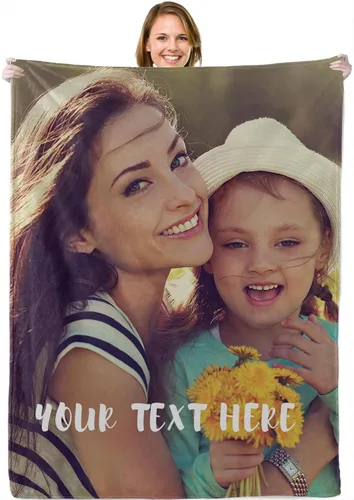 Vista 29 de Abybela Mantas personalizadas con fotos, mantas con fotos personalizadas con mis propias fotos, manta personalizada regalos para el día de la madre