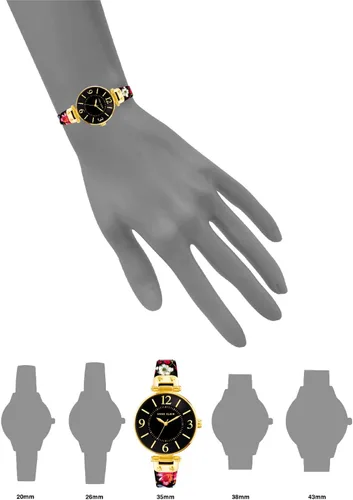 Vista 4 de Anne Klein Reloj con correa de cuero para mujer