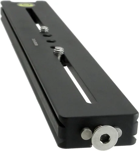 Vista 3 de DLR-2502B Desmond - Riel macro doble de 9.843 in Arca-Swiss compatible con nivel de burbuja