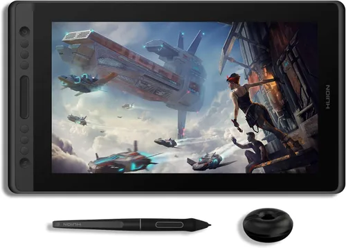 Vista 9 de HUION Kamvas 13 (Gen 3) - Tableta de dibujo con pantalla, tableta artística totalmente laminada de 13.3 pulgadas con vidrio de lona antirreflejos