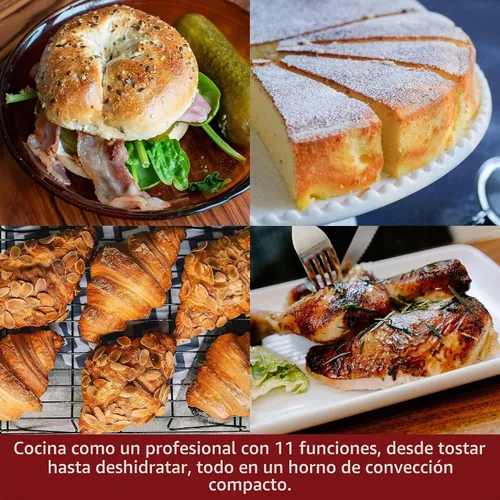 Vista 6 de MegaChef Horno Tostador Digital de Convección Multifunción de Puerta Francesa de 30 Cuartos con Juego de Rosticero y Ajustes Preestablecidos