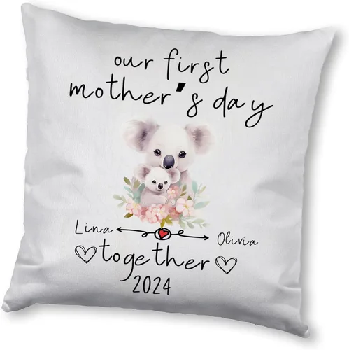 Vista 13 de Happy Mother's Day Koala Design, Personalised Pillow Case Decor for Home, Present for Mom, Grandmother, for Her