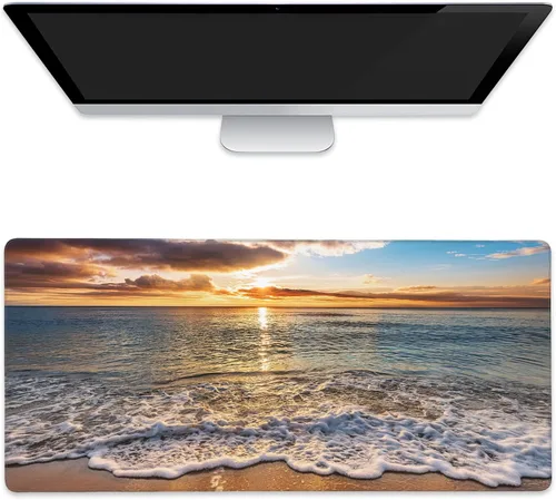 Vista 11 de Alfombrilla de mouse extendida para juegos con gatos coloridos con bordes cosidos, base de goma antideslizante, alfombrilla de mouse para teclado