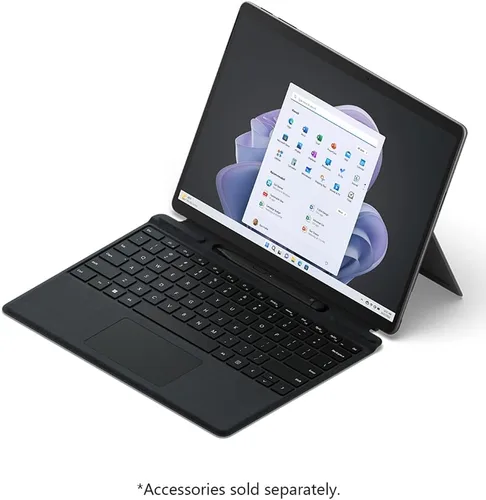 Vista 4 de Microsoft QEZ00018 Surface Pro 9 Tableta táctil de 13 pulgadas, Intel i5, 8 GB/256 GB, paquete de grafito Surface Pro Keyboard, Surface Slim Pen 2