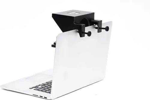 Vista 6 de El teleprompter personal compacto original para producción de video. No requiere estudio. Perfecto para réflex digital, cámaras web y cámaras