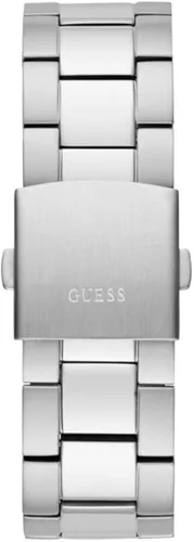 Vista 8 de GUESS US - Reloj multifunción de corte plateado para hombre