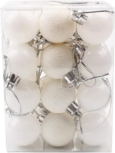 Vista 17 de QueenBox® 24 bolas de Navidad de plástico de 1.18 pulgadas para decoración de árbol de Navidad, vacaciones y fiestas