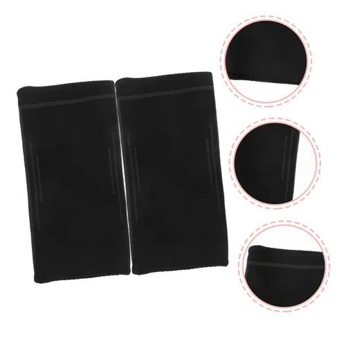 Vista 9 de Mangas de brazo de voleibol para mujer, protector de codo acolchado, muñequera elástica, 1 par de protectores de muñeca deportivos para atletas