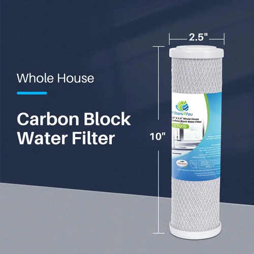 Vista 7 de CFS Cartuchos de filtro de agua de bloque de carbono compatibles con los modelos GE GXWH04F, GXWH20F, GXWH20S y GXRM10 - Elimina el mal sabor