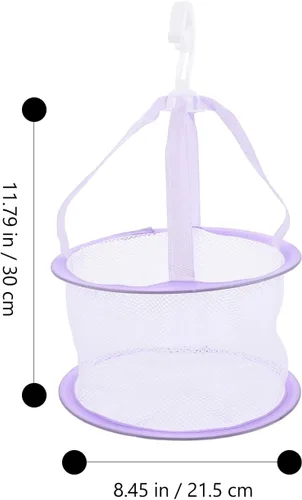 Vista 2 de Luxshiny Red de secado de huevos de belleza Secador de ropa Secador de ropa Colgante de lavandería Rack Tela Esponja púrpura