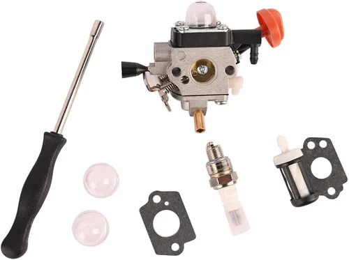 Vista 8 de Kit de carburador 4180-120-0615 compatible con Stihl FS91 FC91 FS111 FC111 KM91R KM111R HT102 FC96 desbrozadora