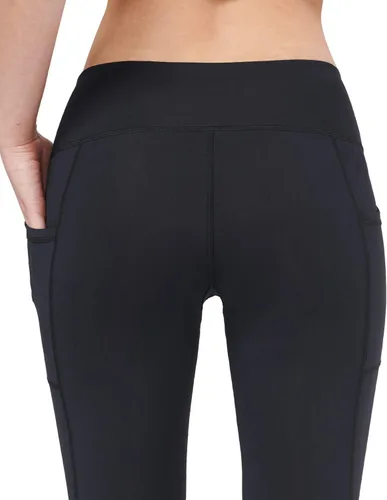 Vista 4 de Keolorn Pantalones de yoga de cintura alta con bolsillos, control de abdomen, leggings de entrenamiento para mujer, leggings elásticos en 4