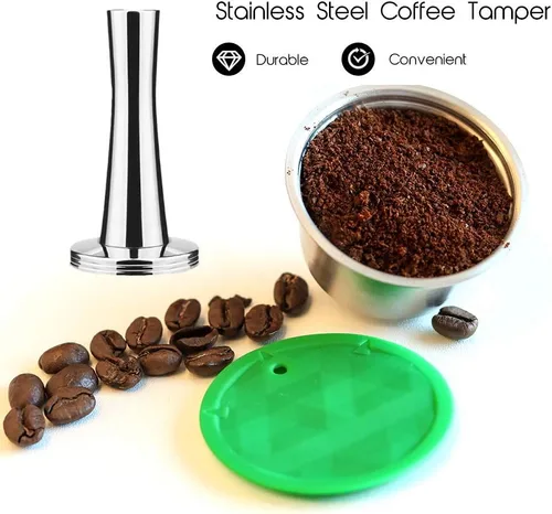 Vista 2 de Bresuve Dolce Gusto - Prensa de café de acero inoxidable para suministros de cafetería, 1.614 in