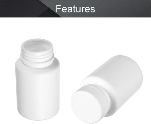 Vista 3 de Othmro 10 botellas de plástico PE de 2.7 oz botellas de reactivo químico de laboratorio, botellas de almacenamiento de boca ancha de 2.7 fl oz