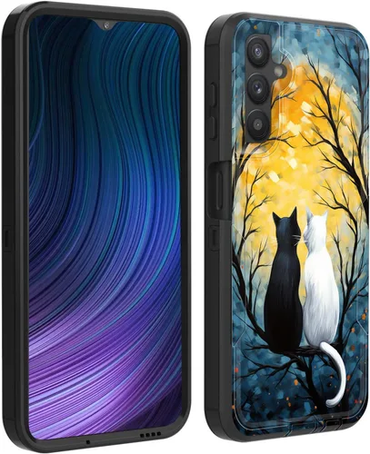 Vista 10 de Funda para Galaxy S23 5G, híbrida de doble capa (tapa a prueba de polvo integrada) (soporte magnético para automóvil) a prueba de golpes, protección