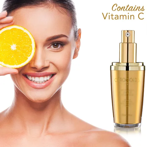 Vista 4 de OROGOLD Suero facial potenciador de vitamina C de 24 quilates, suero facial antienvejecimiento con oro, suero iluminador de la piel para la cara