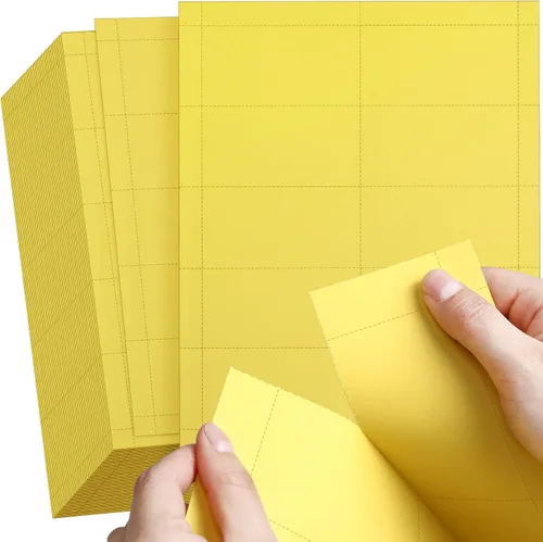 Vista 7 de Fainne 2000 tarjetas de visita imprimibles en blanco, mini índice de nota, tarjeta perforada, compatible con impresora láser y de inyección