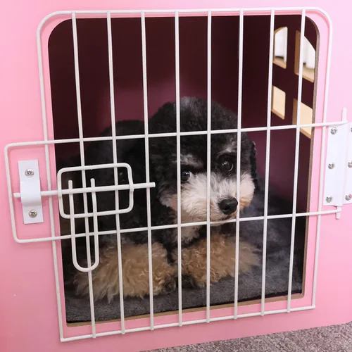 Vista 5 de RYpetmia - Casa de interior para perros y gatos pequeños, casa de madera para mascotas