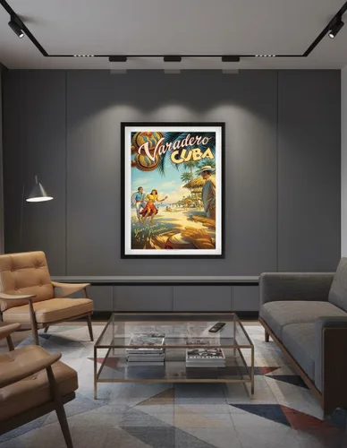 Vista 7 de Varadero Cuba - Paraíso para todo el año - Bailarines cubanos nativos con maracas - Póster de viaje vintage por Kerne Erickson - Impresión artística