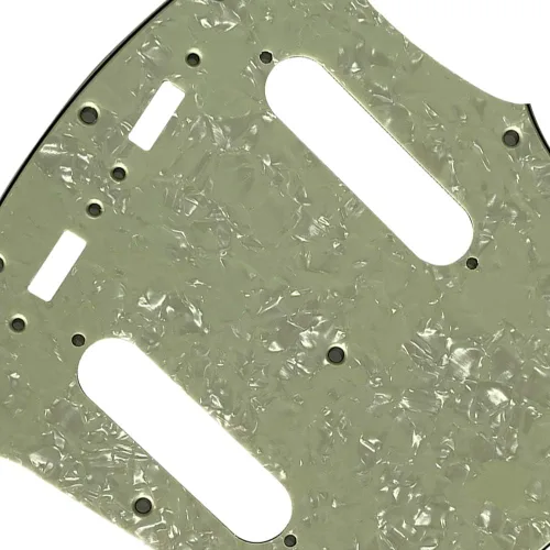 Vista 4 de Custom For US Mustang Classic Series Guitarra Golpeador Scratch Plate (4 capas Vintage Green Pearl)