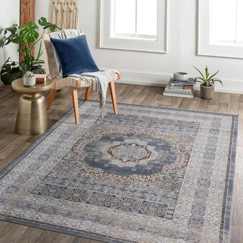 Vista 33 de NAAR PAYAS - Alfombra de área de 2 x 3 pies, diseño geométrico beige para sala de estar, dormitorio y comedor