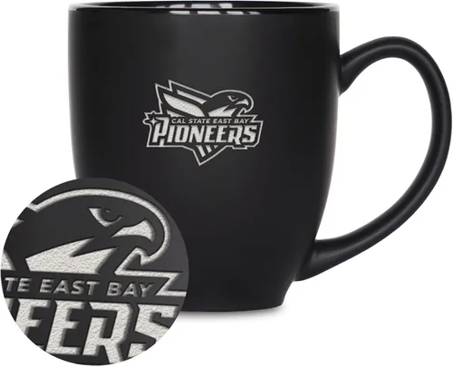 Vista 453 de Rico Industries - Taza de cerámica mate negra con grabado láser estándar de 15oz para NCAA (escuelas T & U) - Para bebidas calientes o frías