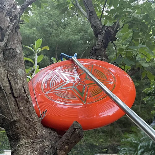 Vista 4 de Poste telescópico de recogida magnético con 3 ganchos, varilla de alcance de alambre de empuje y tracción telescópica de 10 pies, recuperador