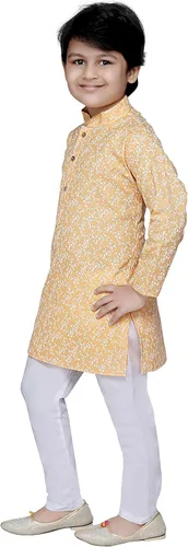 Vista 2 de Conjunto Kurta de Algodón para Niños