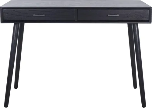 Vista 3 de SAFAVIEH Home Collection O'Dwyer Mid-Century - Escritorio retro negro con 2 cajones