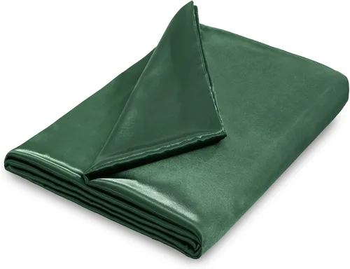 Vista 7 de NSGZ Funda de edredón de 48 x 72 pulgadas para manta con peso, funda de manta de satén con peso extraíble y sedosa con 8 lazos y cierre seguro