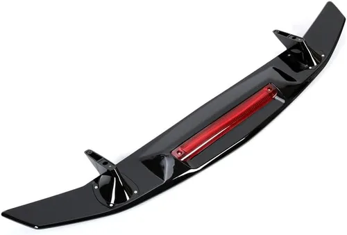 Vista 4 de Alerón de maletero negro brillante con luz de freno LED 3RD compatible con 2016-2021 H0nda Civic EX-L EX LX Sport Sedan - Luz de freno para maletero