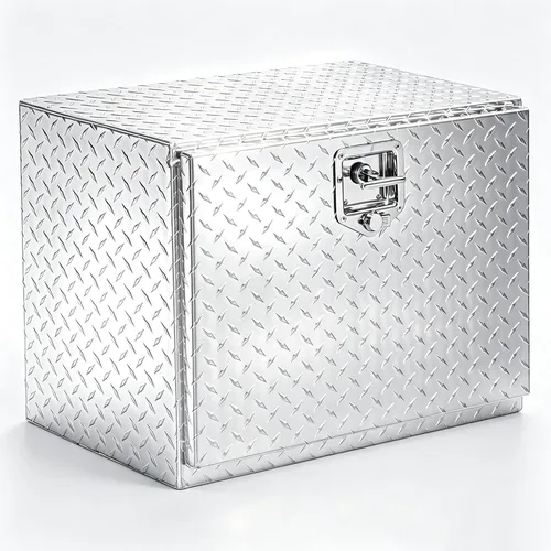 Vista 13 de TUFFIOM - Caja de herramientas de aluminio de 30 pulgadas para cama de camión, caja de herramientas resistente con placa de diamante para remolque