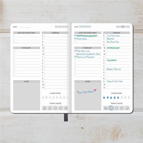 Vista 2 de Fan&Ran Cuaderno de lista de tareas definitivas para aumentar la productividad y organizar tareas, planificador diario sin fecha y suministros