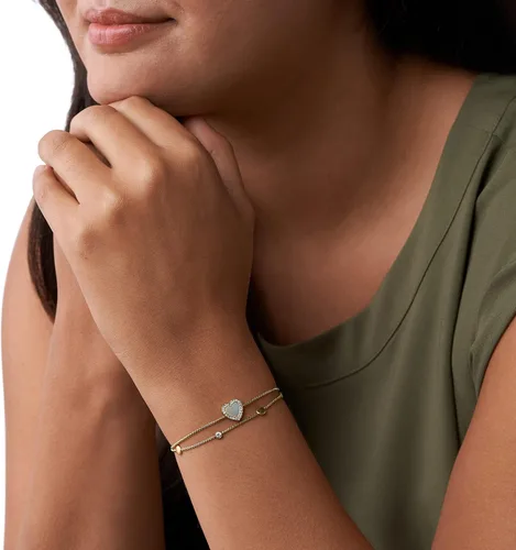 Vista 4 de Fossil - Pulsera de acero inoxidable para mujer, color oro rosa