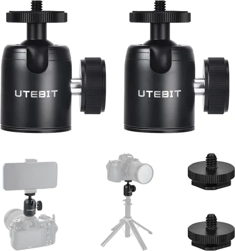 Vista 9 de UTEBIT Paquete de 2 soportes universales de trípode con cabeza de bola