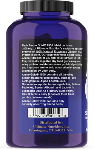 Vista 4 de Ultimate Nutrition Amino Gold - 1500 mg - 325 Tabletas