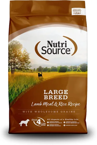 Vista 8 de NutriSource Alimento seco para perros de raza grande, carne de res y arroz, 26 libras Apoyo digestivo probiótico y prebiótico, piel y pelaje