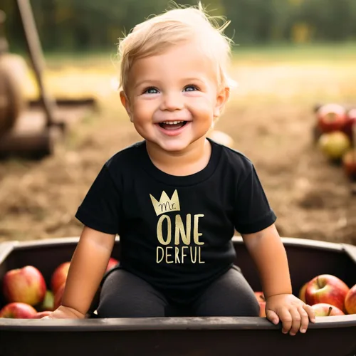 Vista 6 de Mr One-Derful - Camiseta de béisbol para niño de primer cumpleaños