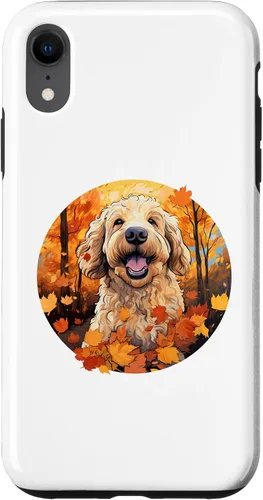 Vista 25 de Goldendoodle Autumn Funny Dog Fall Case for iPhone 17