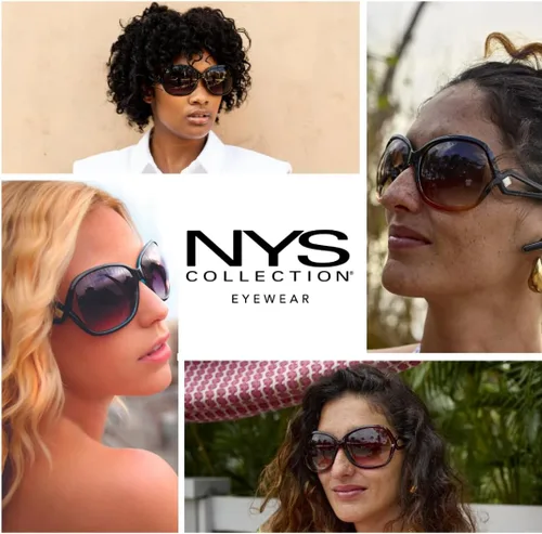 Vista 3 de NYS Collection Gafas de sol de gran tamaño para mujer, estilo retro, a la moda, 100% protección UV400