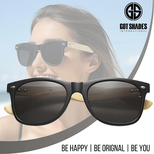 Vista 7 de Gafas de sol de bambú al por mayor Retro 80 Gafas de sol de madera para hombres y mujeres-10