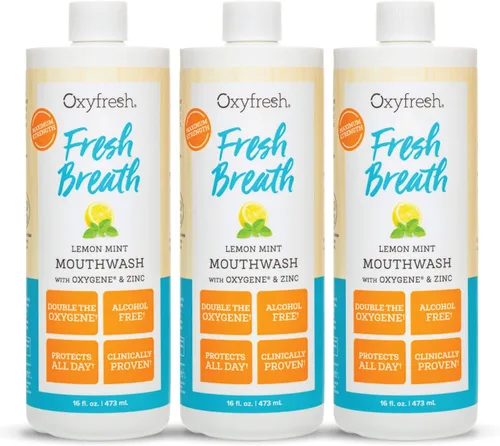 Vista 10 de Premium Oxyfresh - Enjuague bucal de menta y limón - Enjuague bucal para el mal aliento - Enjuague bucal sin SLS y flúor - Sin alcohol, enjuague