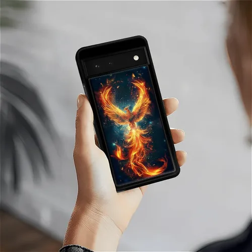 Vista 1478 de Compatible con Google Pixel 4A 5G Mobile Case Creative Acrylic Panel trasero Silicona Protección Grip especialmente diseñado para Google Pixel 4A 5G