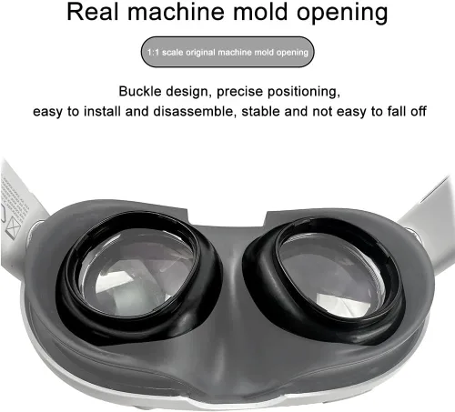 Vista 7 de Protector espaciador de lentes para Meta Quest 3, espejo de auriculares VR, protector de lente antiarañazos para Quest 3, marco resistente a